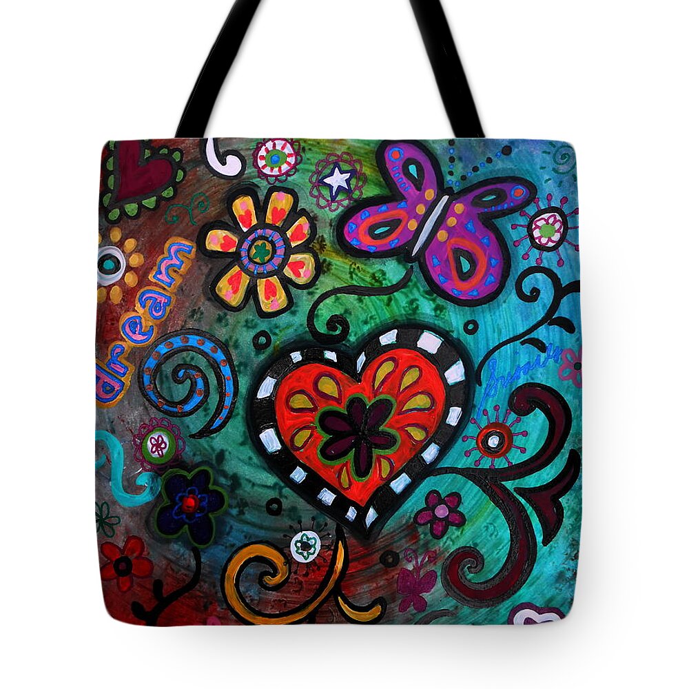 Artists Tote Bag featuring the painting I Love Painting by Pristine Cartera Turkus