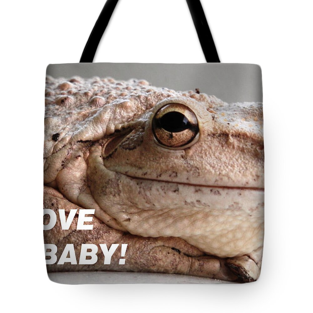 Very Handsome Tote Bag featuring the photograph Frog Declaration of Love by Belinda Lee