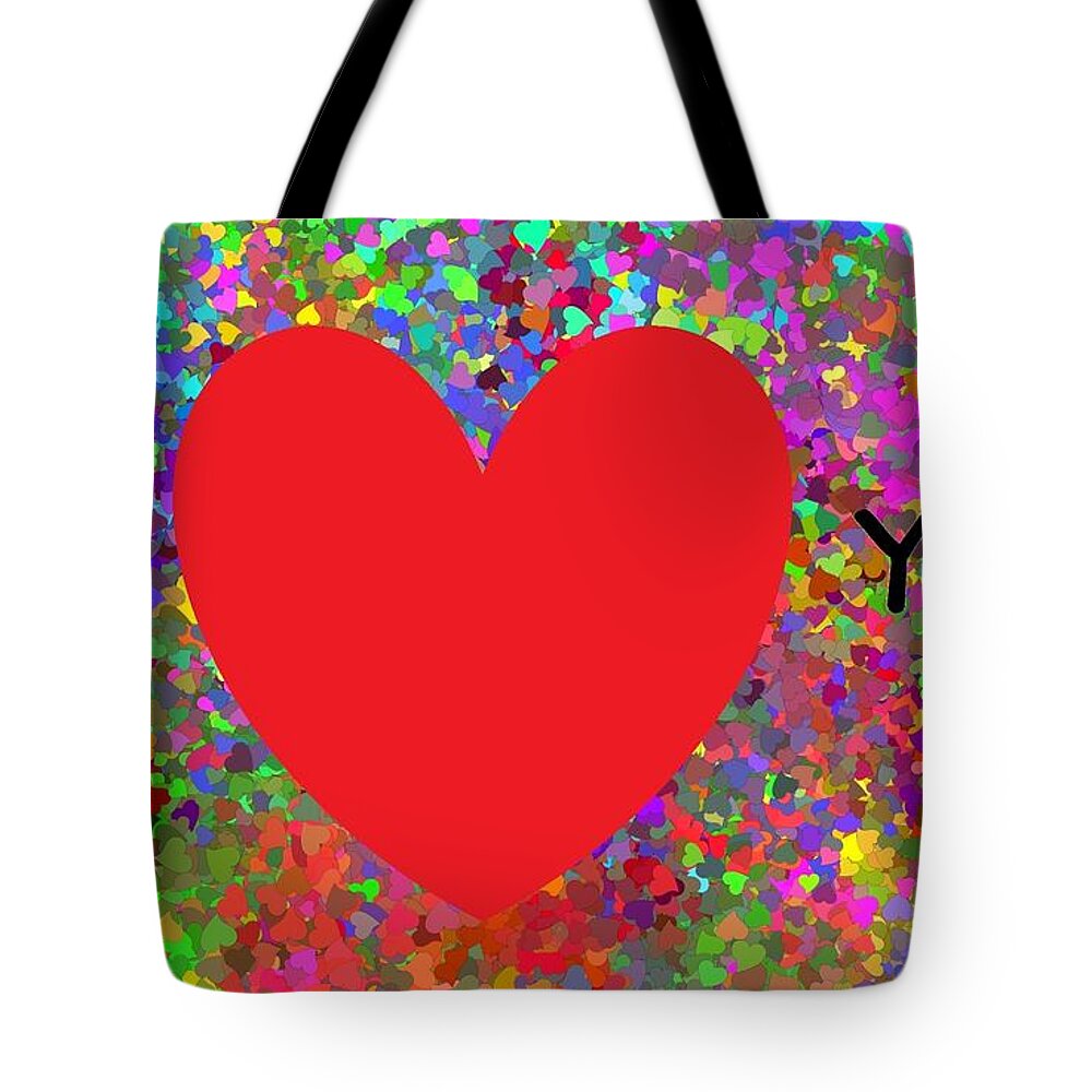 Heart Tote Bag featuring the painting I Love You Card by Bruce Nutting