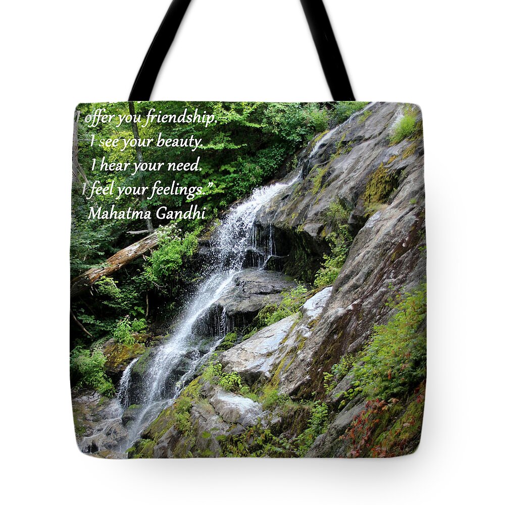 Jemmy Archer Tote Bag featuring the photograph I Offer by Jemmy Archer