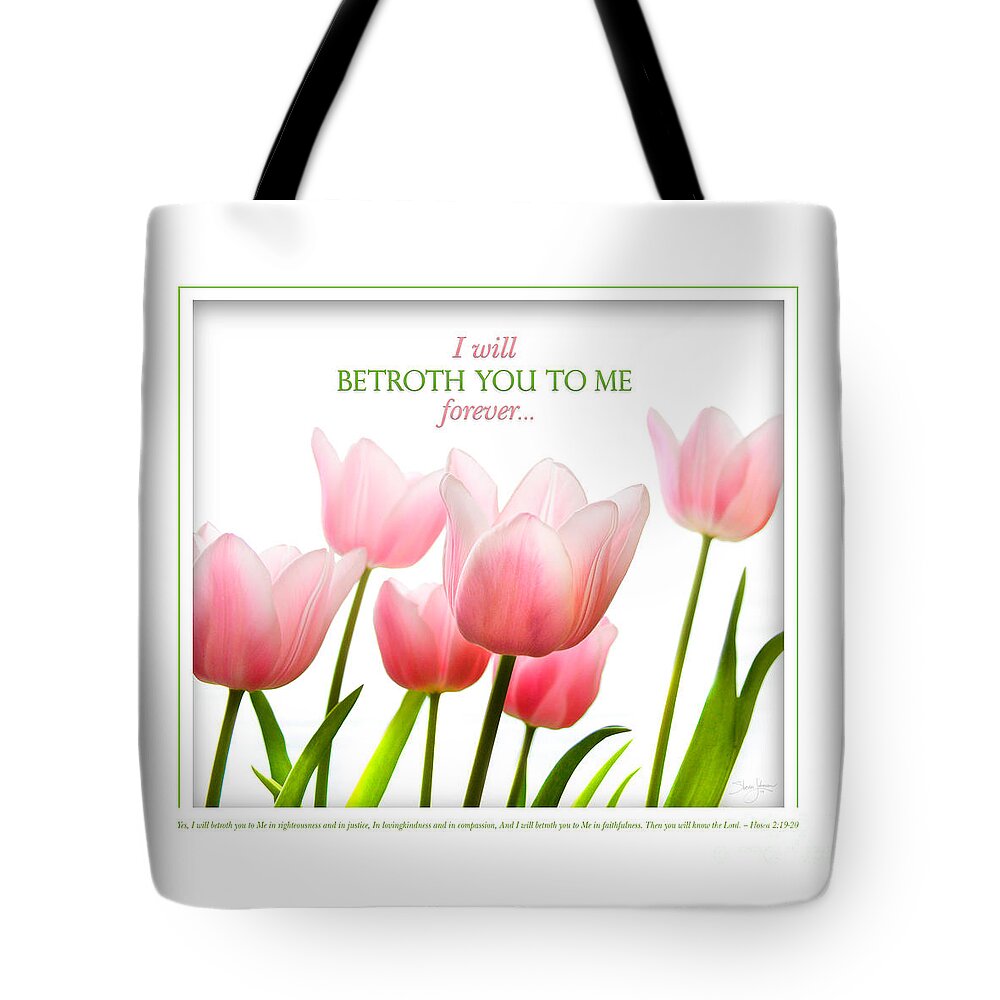 Hosea Tote Bag featuring the photograph I Will Betroth You by Shevon Johnson