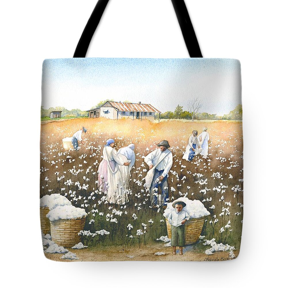 Cotton Tote Bag featuring the painting I Wish It Were Snow by Brenda Beck Fisher