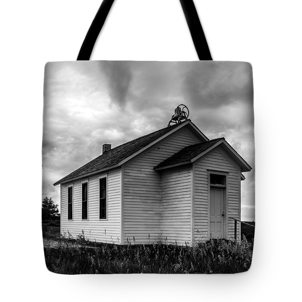 Rural School Tote Bag featuring the photograph Icarian Schoolhouse by Ed Peterson