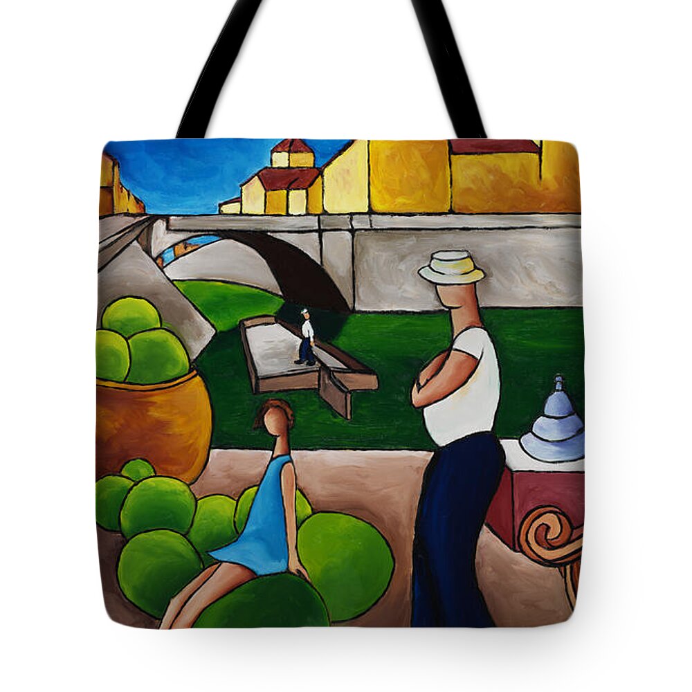 Ice Cream Seller Tote Bag featuring the painting Ice Cream Seller by William Cain