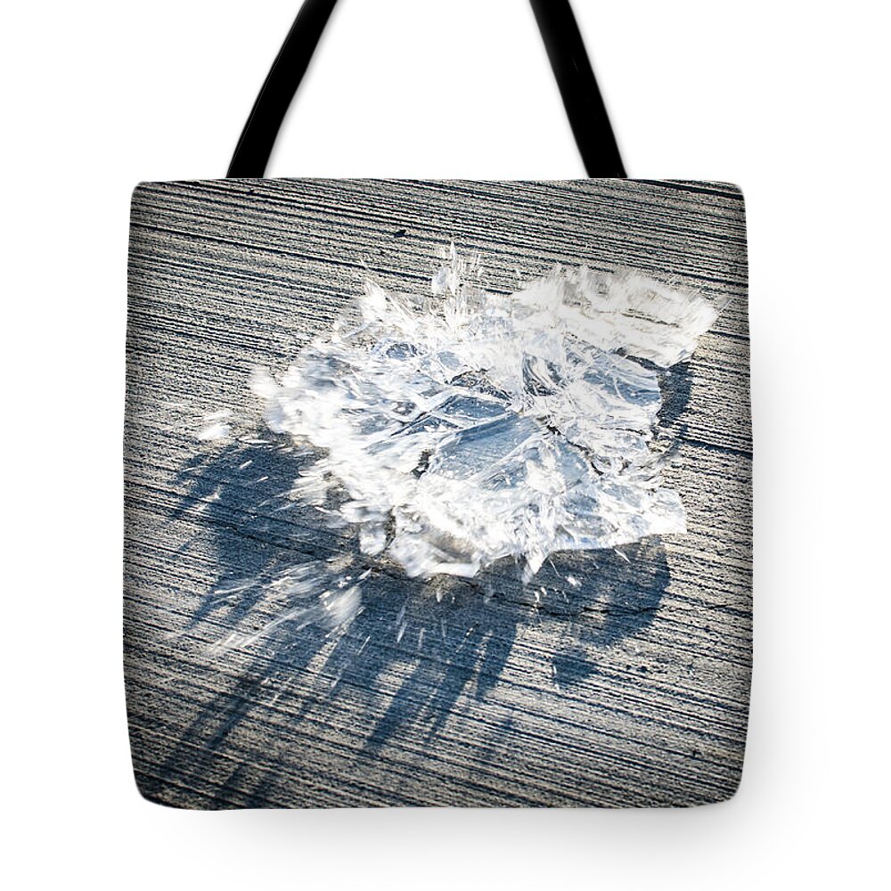 Ice Tote Bag featuring the photograph Ice Sheet Bursting Into Shards by Andreas Berthold