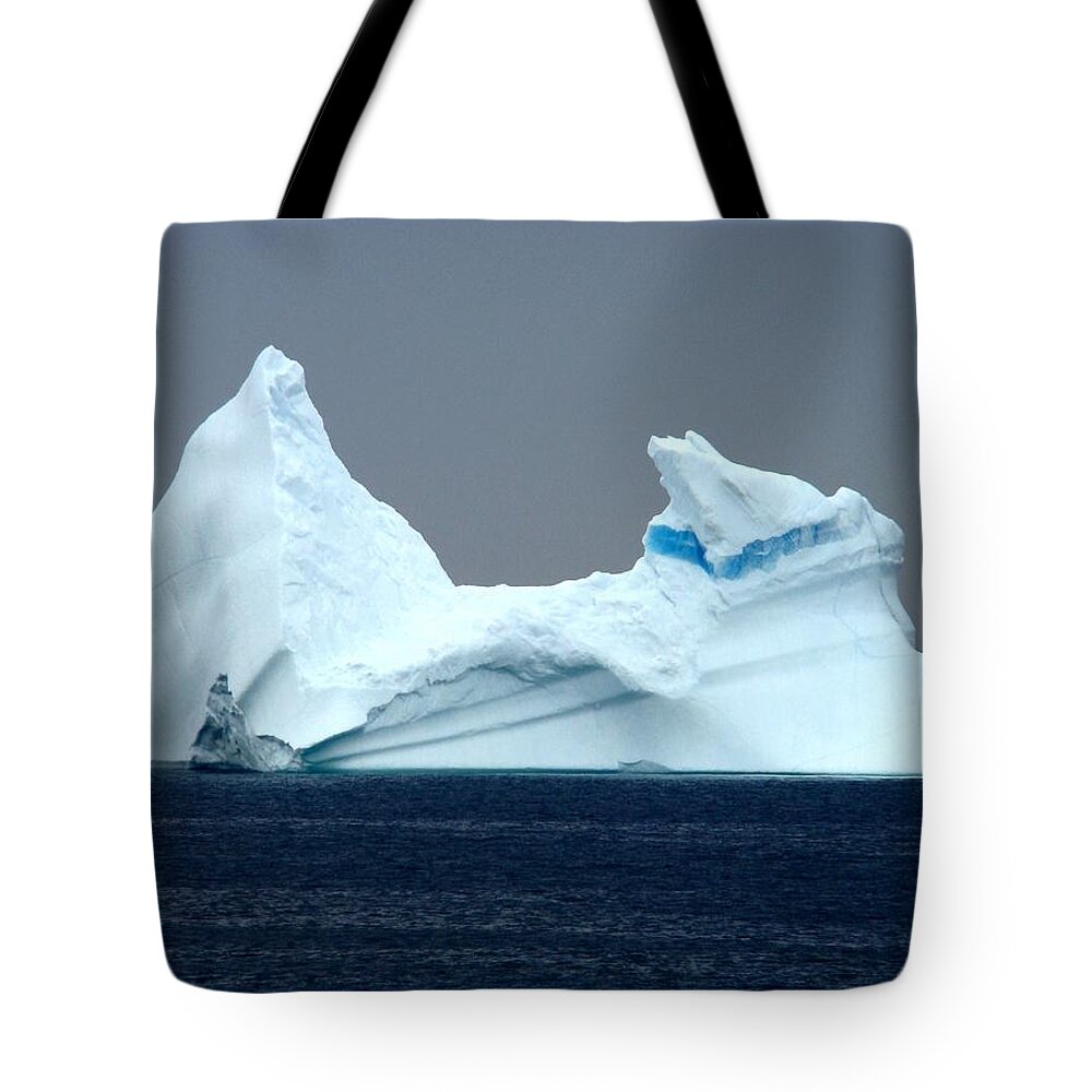 Icebergs Tote Bag featuring the photograph Iceberg in Newfoundland by Zinvolle Art