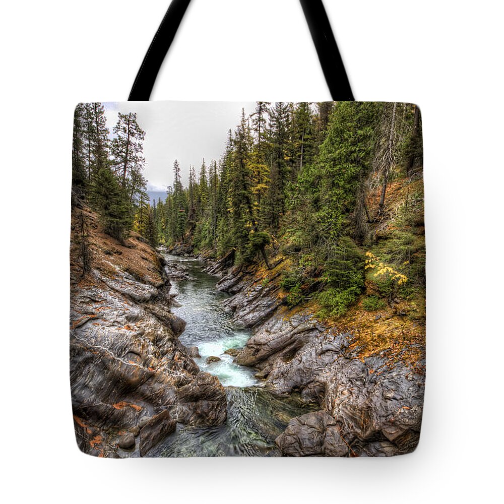 Hdr Tote Bag featuring the photograph Icicle Gorge by Brad Granger