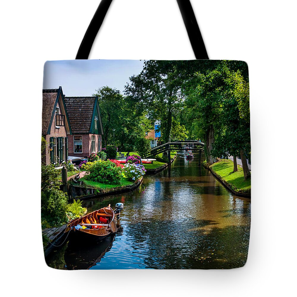 Netherlands Tote Bag featuring the photograph Idyllic Village 15. Venice of the North by Jenny Rainbow