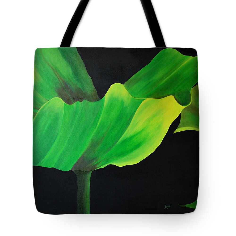 Leaves Tote Bag featuring the painting If shades could speak by Sonali Kukreja