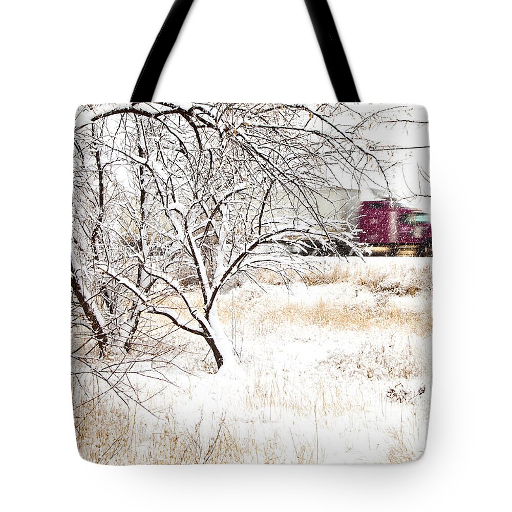 Canada Tote Bag featuring the photograph I'll Be Home For Christmas by Theresa Tahara