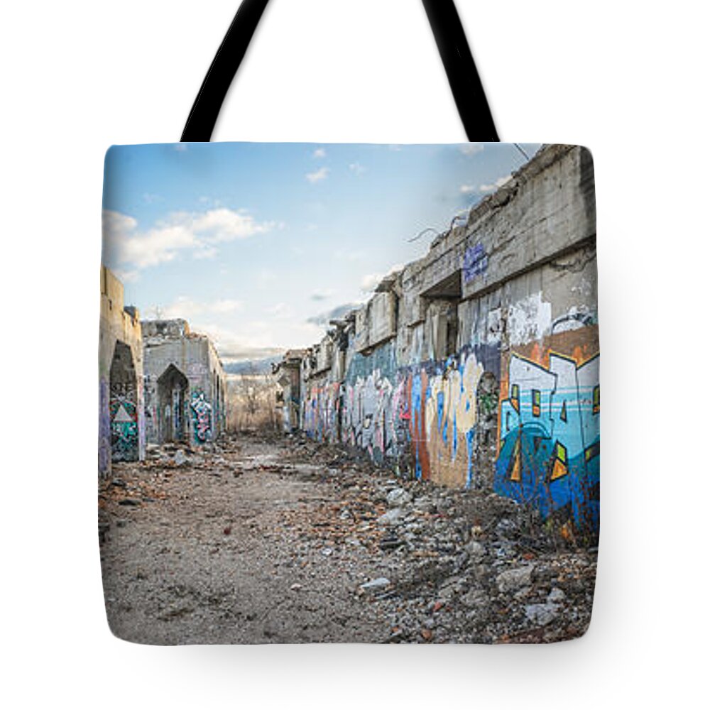 Solvay Coke & Gas Company Tote Bag featuring the photograph Illegal Art Museum by Wild Fotos