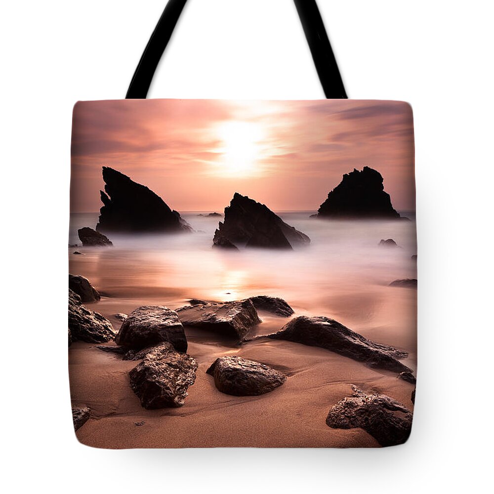 Beach Tote Bag featuring the photograph Illusions by Jorge Maia