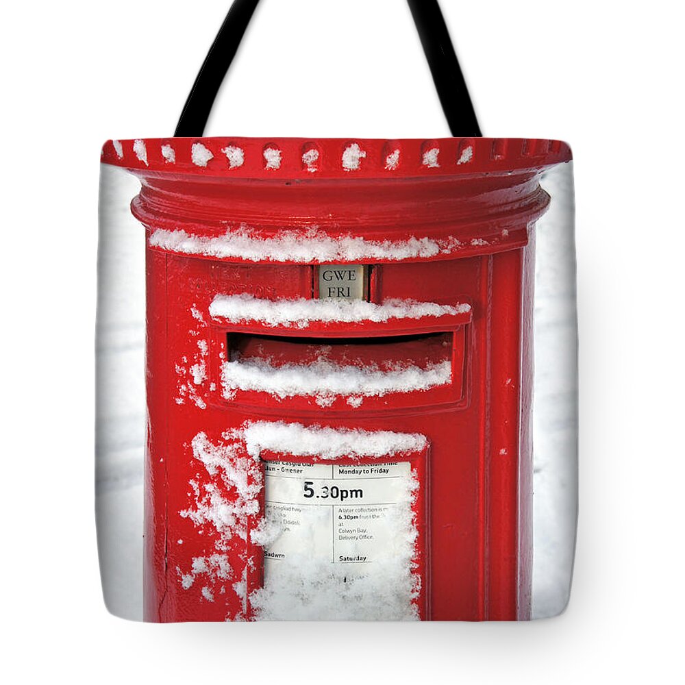 Christmas Card Tote Bag featuring the photograph I'm Dreaming of a White Christmas by Mal Bray