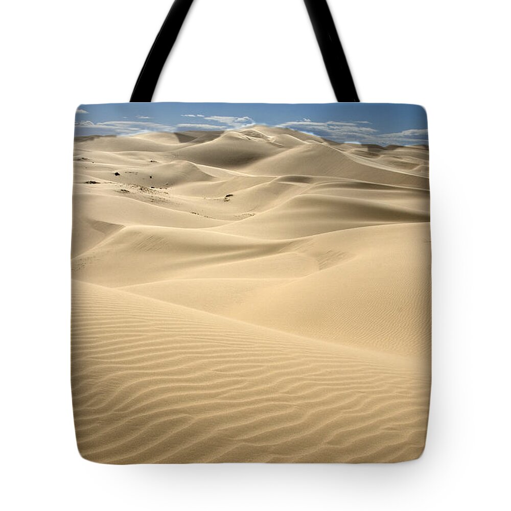Arid Tote Bag featuring the photograph Imperial Dunes by Mark Newman