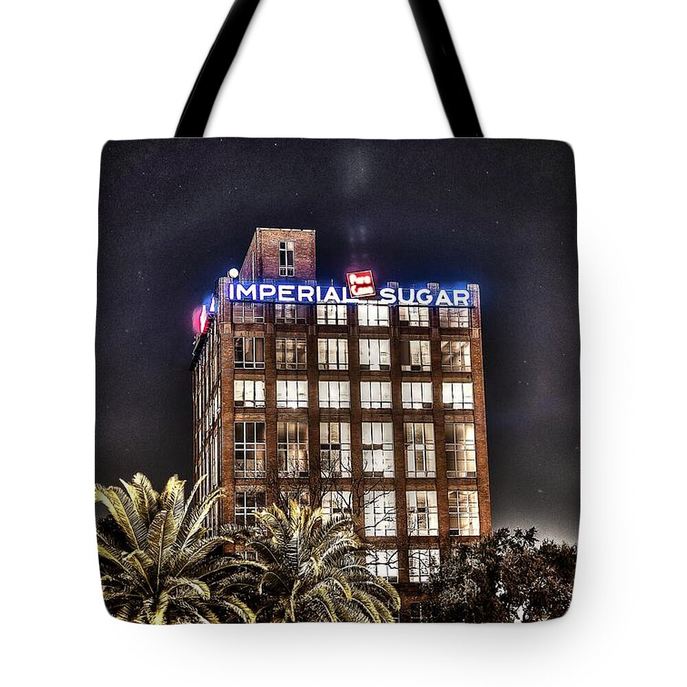 Imperial Tote Bag featuring the photograph Imperial Sugar Mill by David Morefield