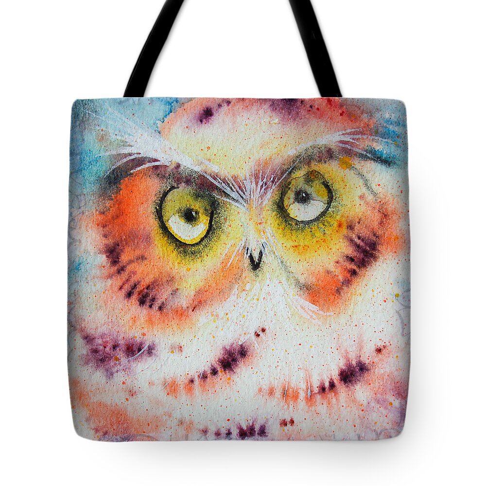 Moon Tote Bag featuring the painting In a Daze by Laurel Bahe