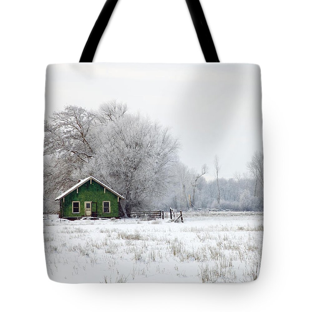 Shack Tote Bag featuring the photograph In a Sea of White by Michael Dawson