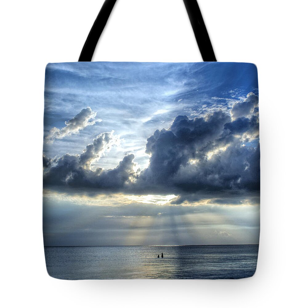 Landscape Tote Bag featuring the photograph In Heaven's Light - Beach Ocean Art by Sharon Cummings by Sharon Cummings