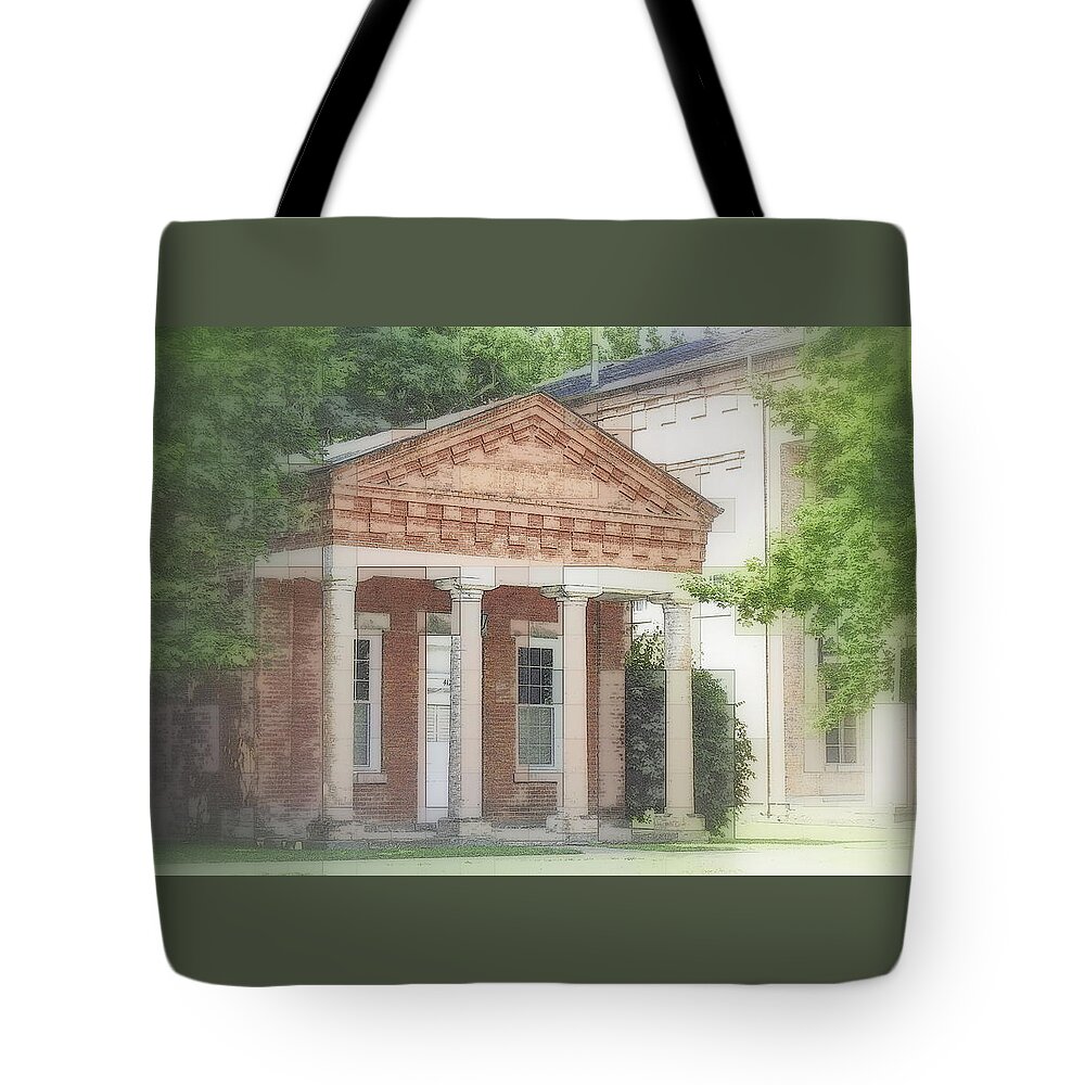Old Buildings Tote Bag featuring the photograph in Montour Falls NY by Jodie Marie Anne Richardson Traugott     aka jm-ART