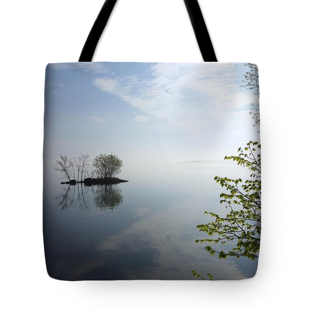 Fishing Tote Bag featuring the photograph In The Distance On Mille Lacs Lake In Garrison Minnesota by Jacqueline Athmann