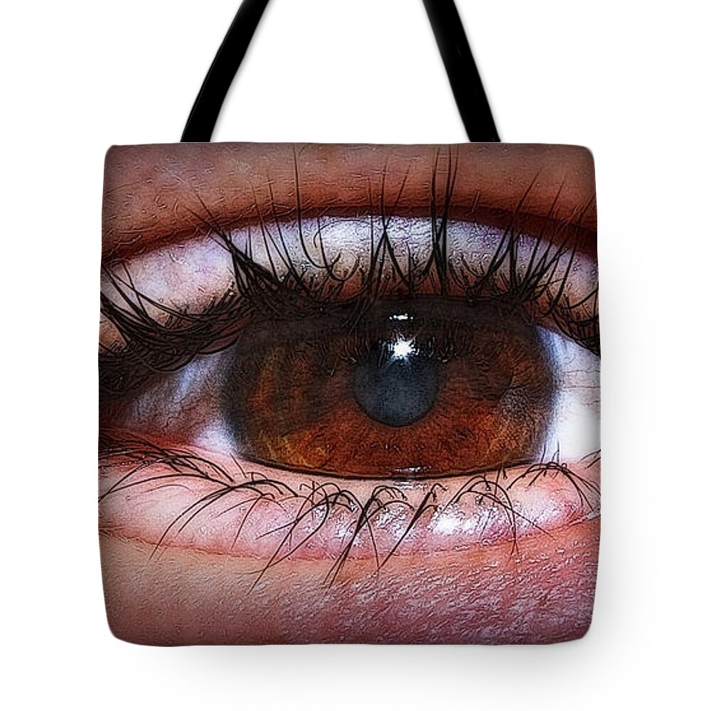 Eye Tote Bag featuring the photograph In The Eye Of The Beholder... by Tammy Schneider