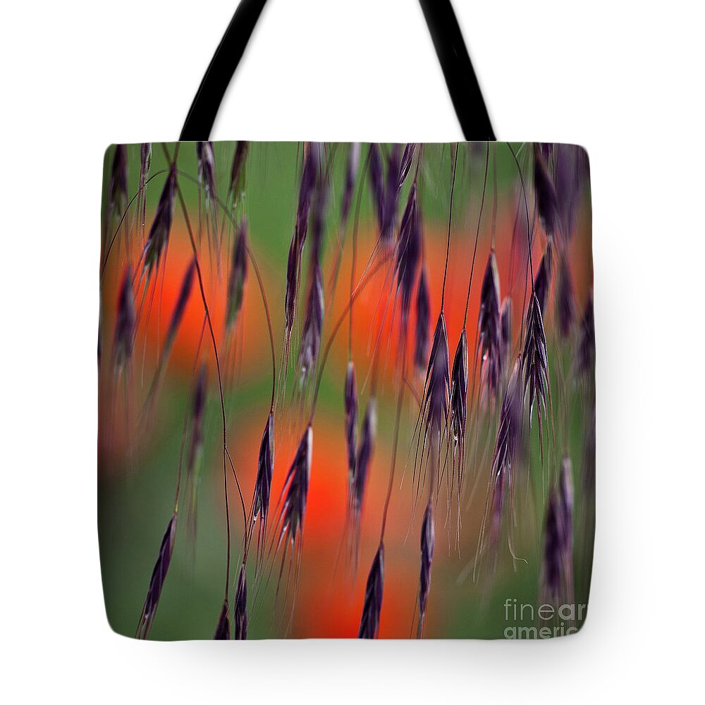 Abstract Tote Bag featuring the photograph In the Meadow by Heiko Koehrer-Wagner