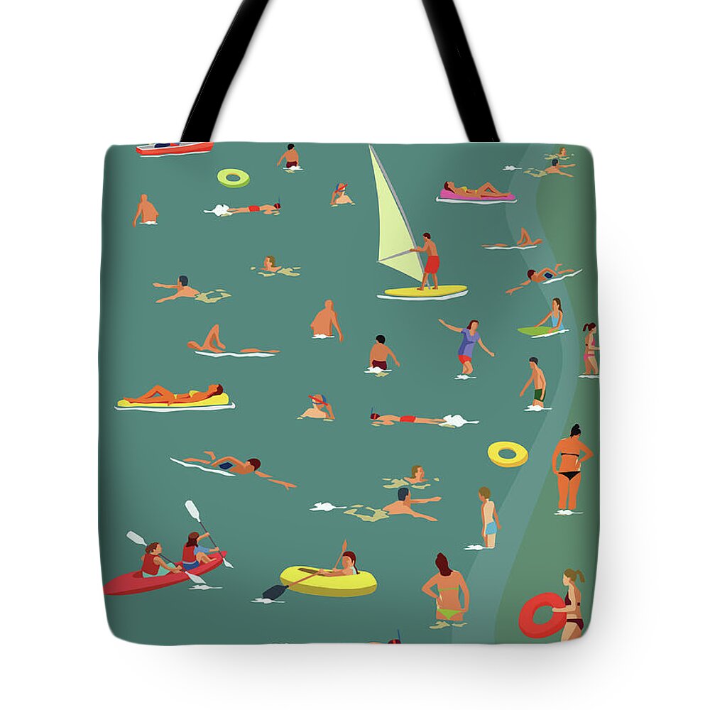 Scenics Tote Bag featuring the digital art In The Sea by Smartboy10
