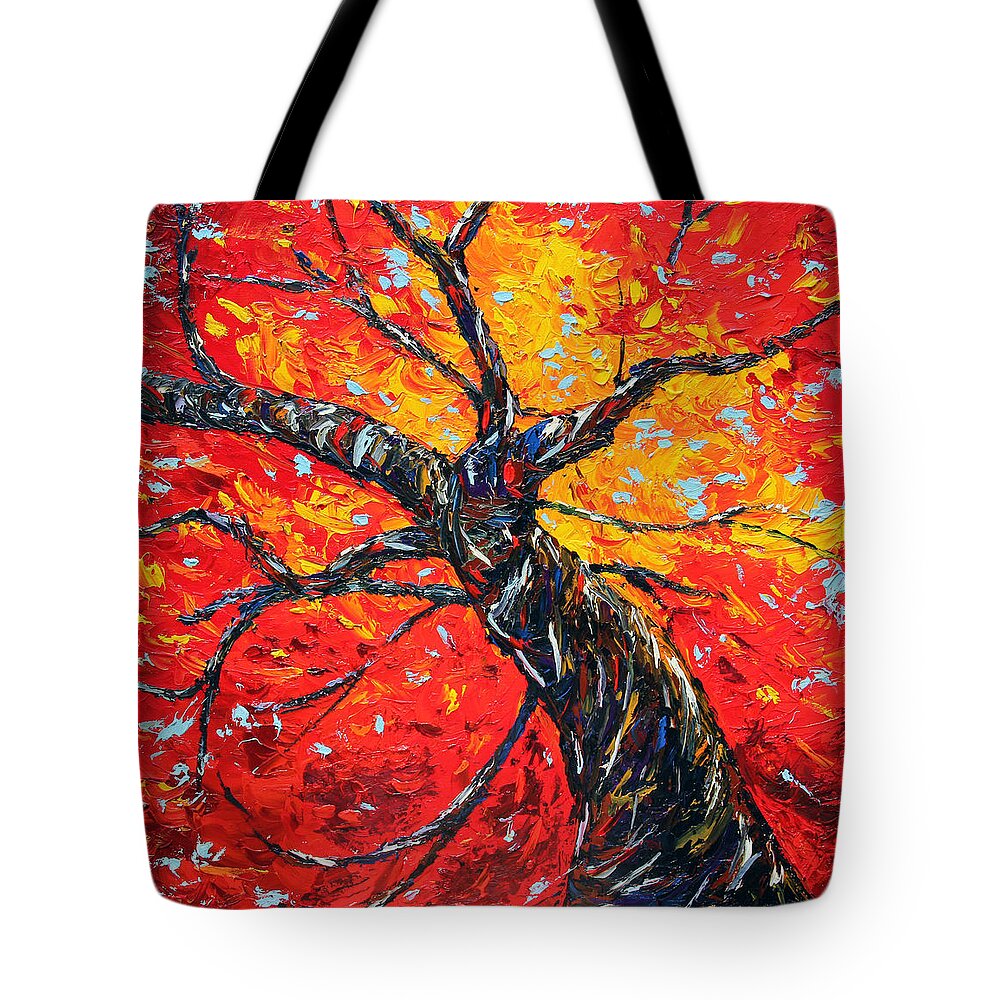 Tree Tote Bag featuring the painting In Your Light by Meaghan Troup