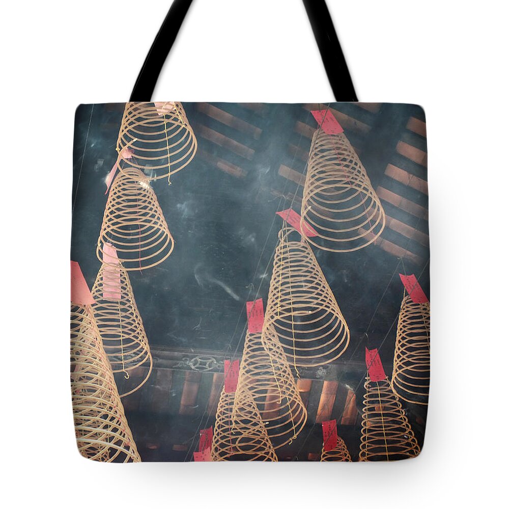 Travel Tote Bag featuring the photograph Incense Coils by Lucinda Walter