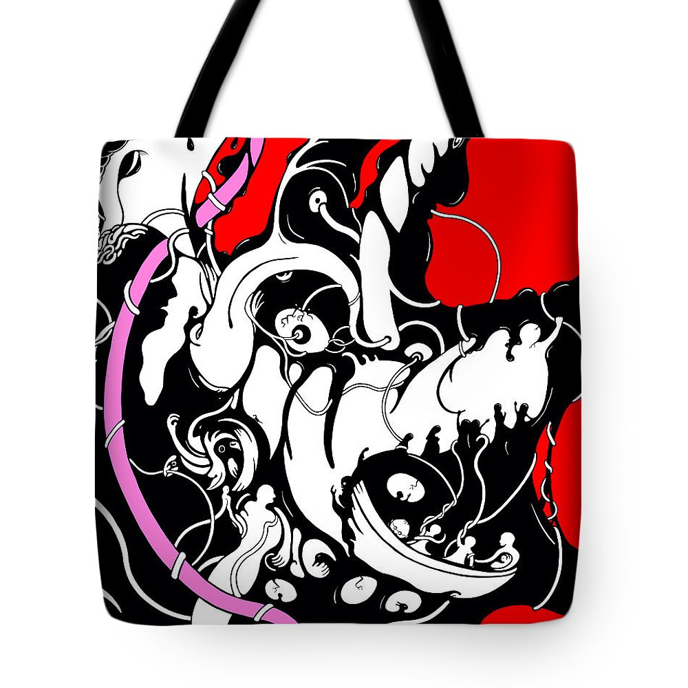 Brain Tote Bag featuring the digital art Incubus by Craig Tilley