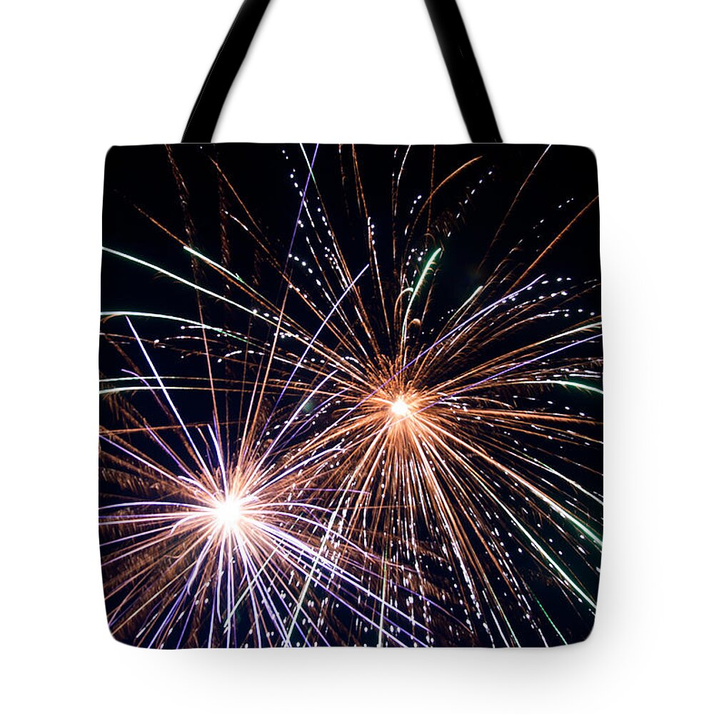 Fireworks Tote Bag featuring the photograph Independence by Courtney Webster