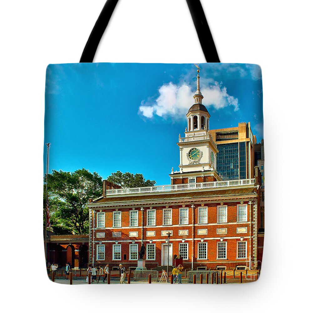 Independence Tote Bag featuring the photograph Independence Hall by Nick Zelinsky Jr