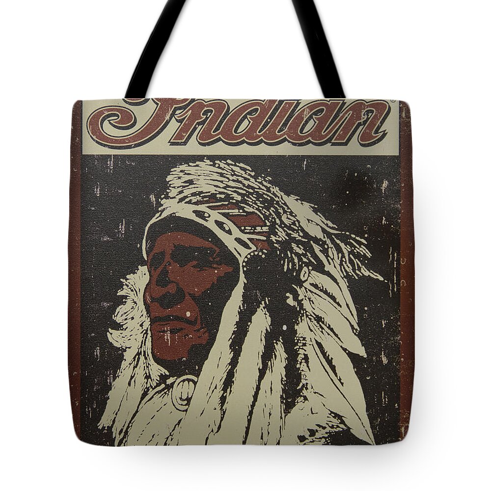 Indian Motorcycle Poster Tote Bag featuring the photograph Indian Motorcycle Poster by Wes and Dotty Weber
