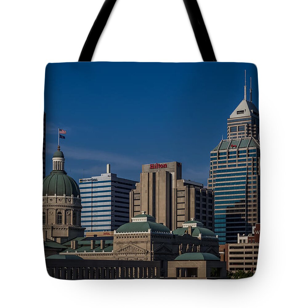 Aul Tote Bag featuring the photograph Indianapolis Skyscrapers by Ron Pate