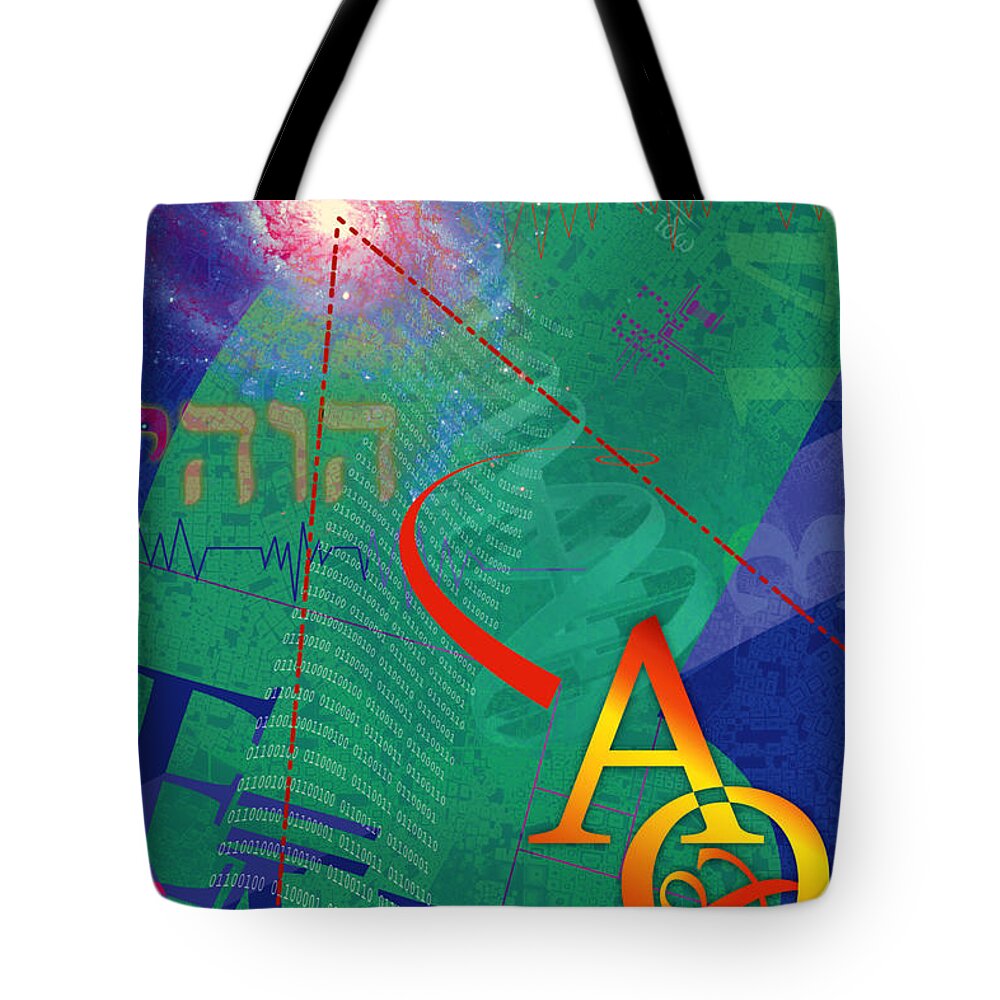Poster Tote Bag featuring the digital art Infinity by Chuck Mountain