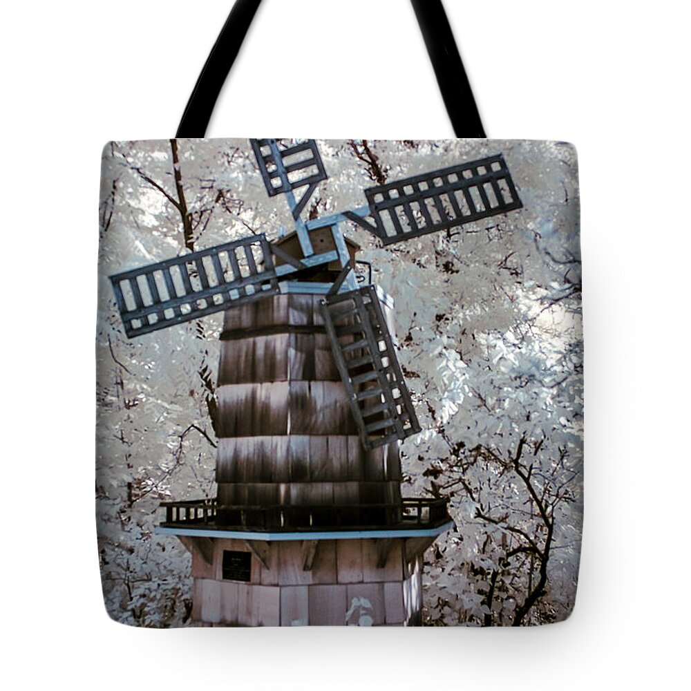 windmill Tote Bag featuring the photograph Infrared WindMill by Anthony Sacco