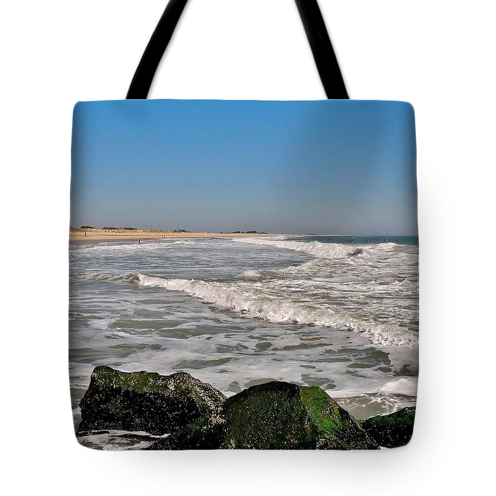 Inlet Tote Bag featuring the photograph A Summer Day at the Inlet - Delaware by Kim Bemis