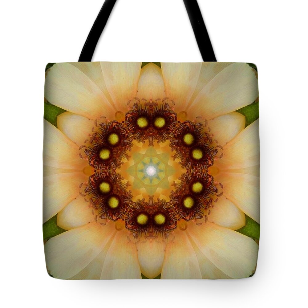 Mandalas Tote Bag featuring the digital art Inner Petal Flower Mandala by Diane Lynn Hix