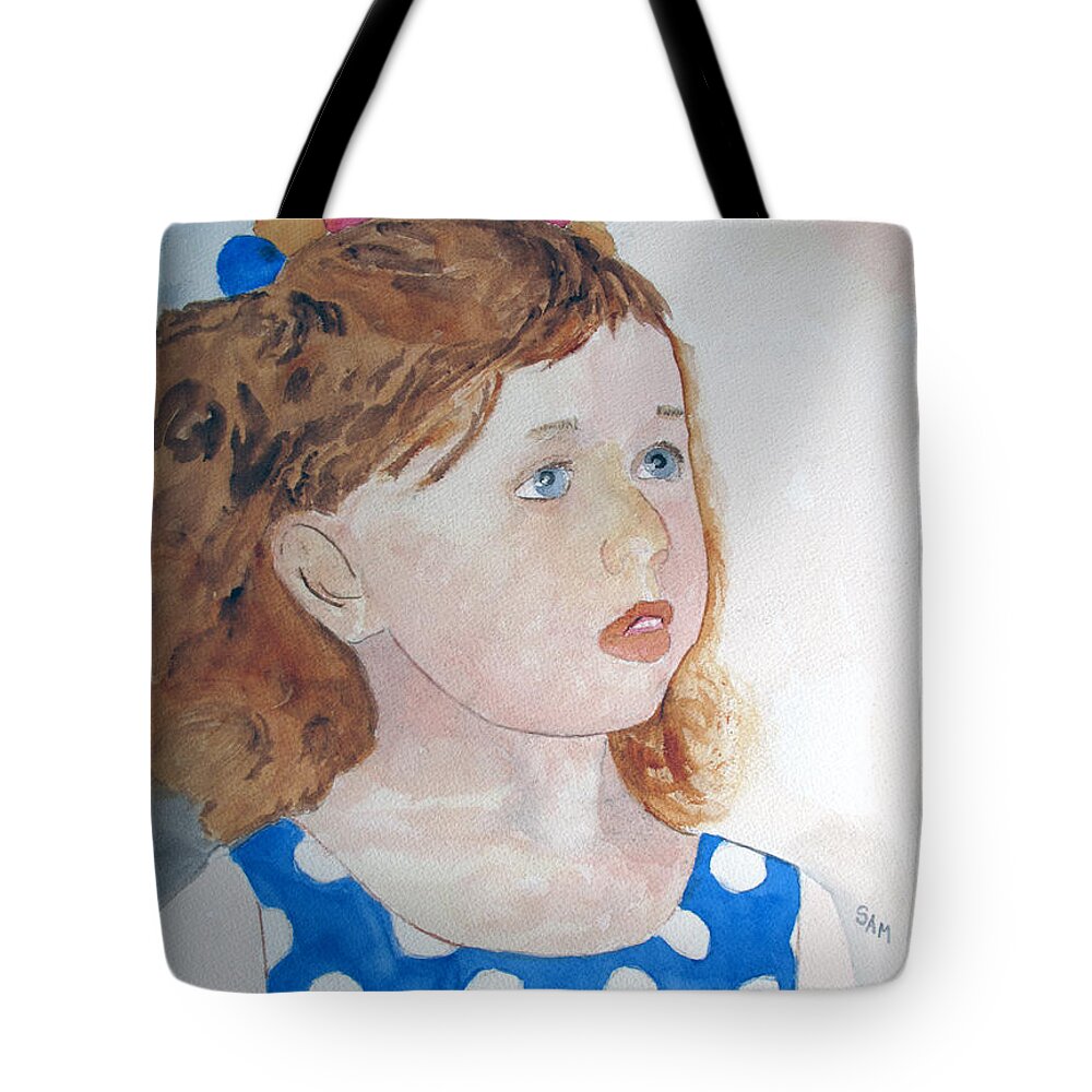 Girl Tote Bag featuring the painting Innocence by Sandy McIntire