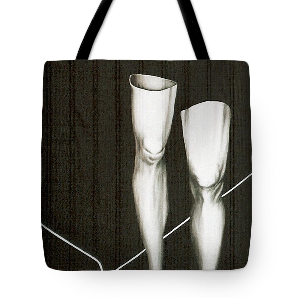 Surreal Tote Bag featuring the painting Insecurity by Fei A