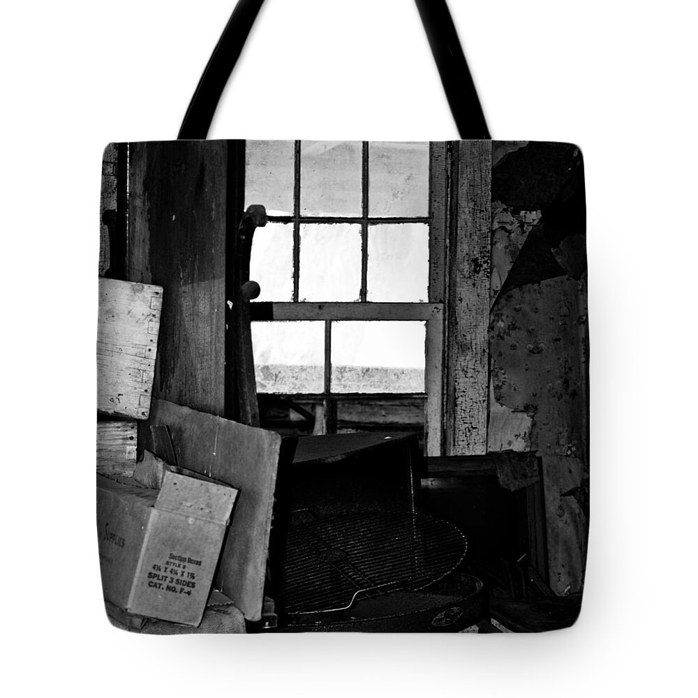Old Tote Bag featuring the photograph Inside abandonment 2 by Tara Lynn