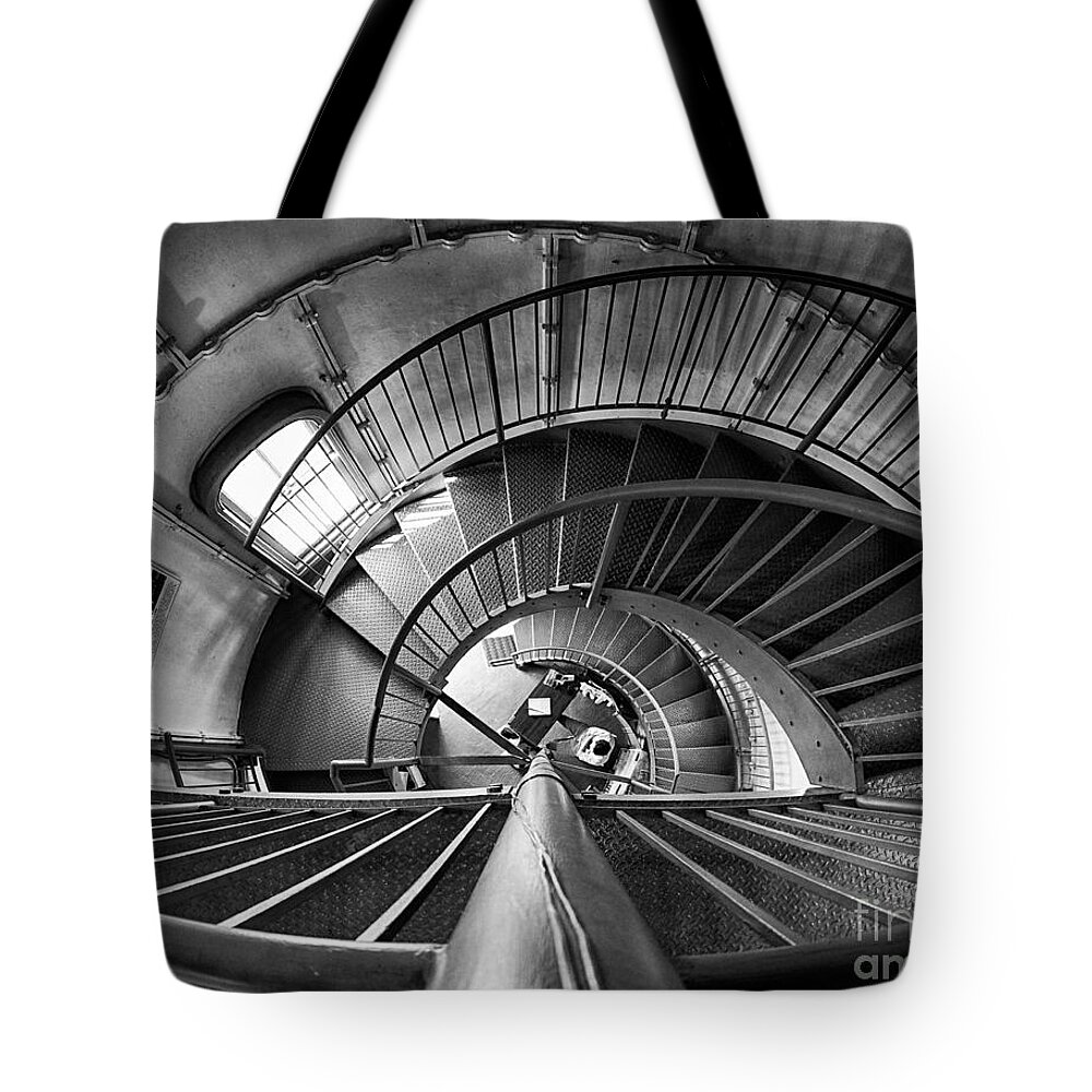 Edgartown Lighthouse Tote Bag featuring the photograph Inside Edgartown Lighthouse 3 by Mark Miller