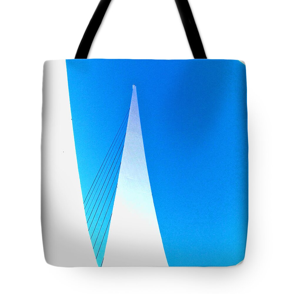 Sun Dial Tote Bag featuring the photograph Inside Sun Dial Bridge by Ron Roberts