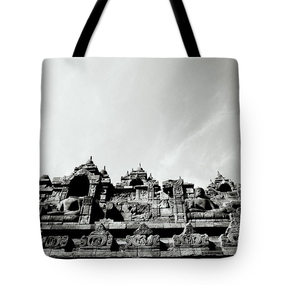 Borobudur Tote Bag featuring the photograph Inspirational Carvings At Borobudur by Shaun Higson