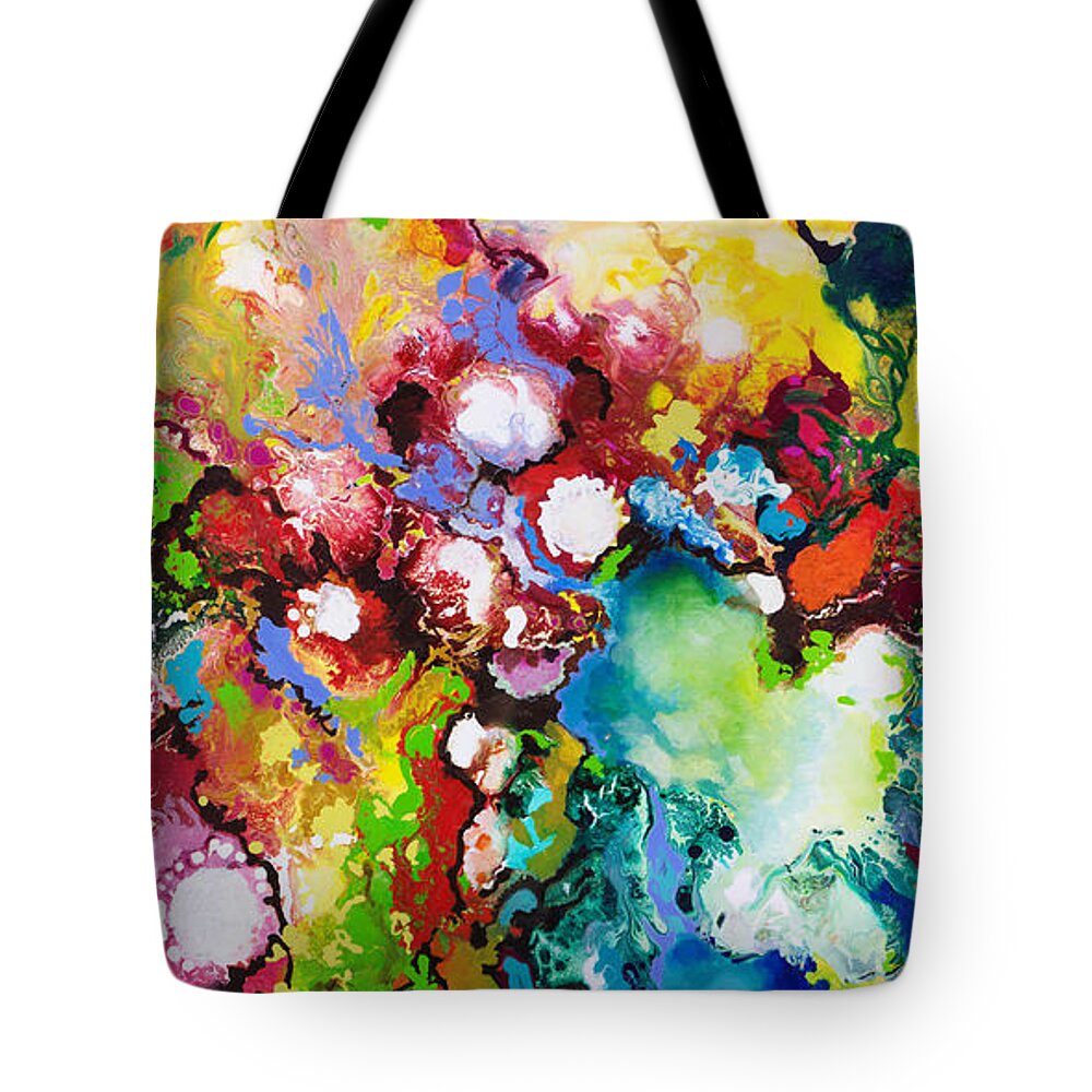 Inspirational Tote Bag featuring the painting Inspiratus by Sally Trace