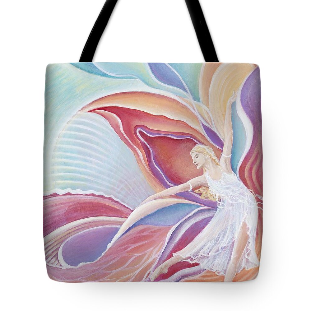 Dance Tote Bag featuring the painting Inspirita by Kristine Izak