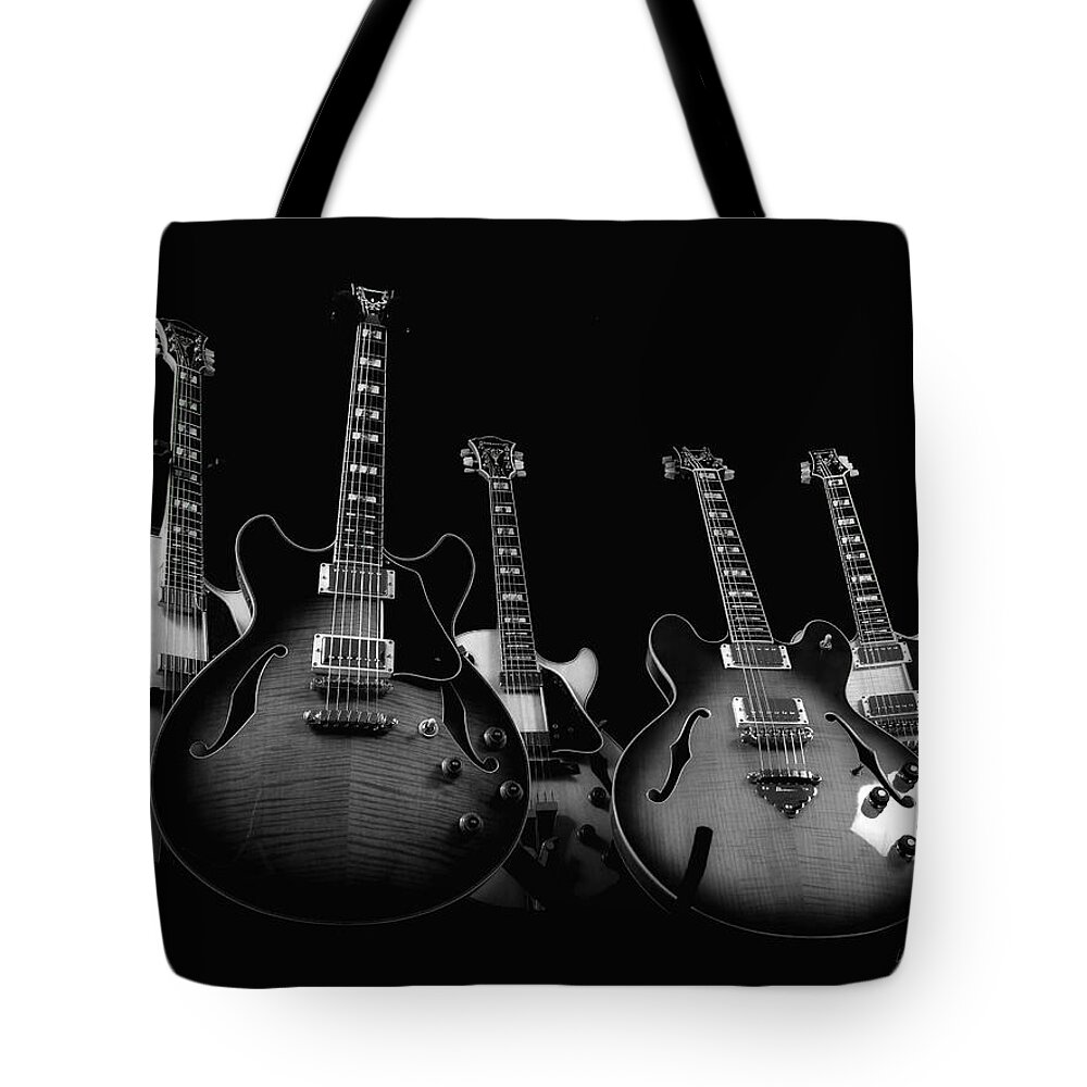 Guitar Tote Bag featuring the photograph Instrumental Change by Donna Blackhall