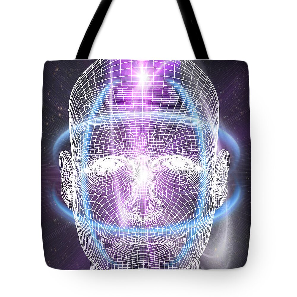 Space Tote Bag featuring the photograph Intelligence by Mike Agliolo