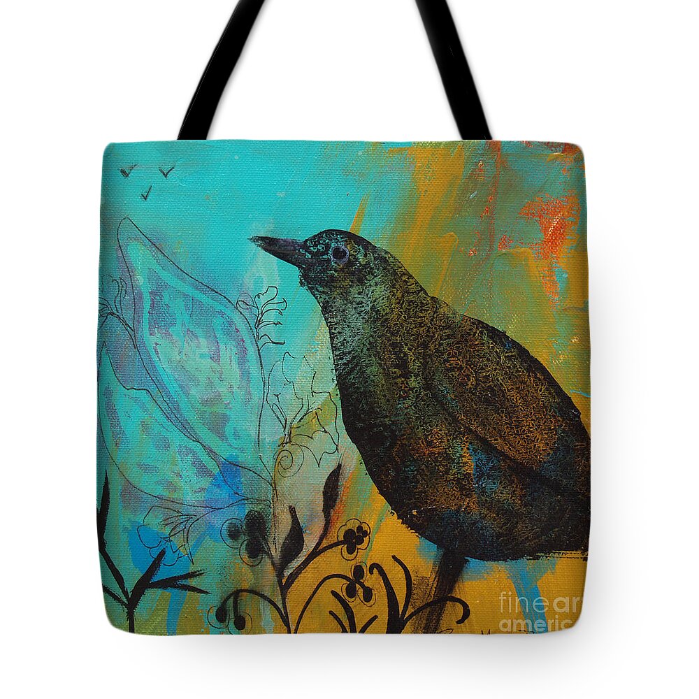 Interlude Tote Bag featuring the painting Interlude by Robin Pedrero