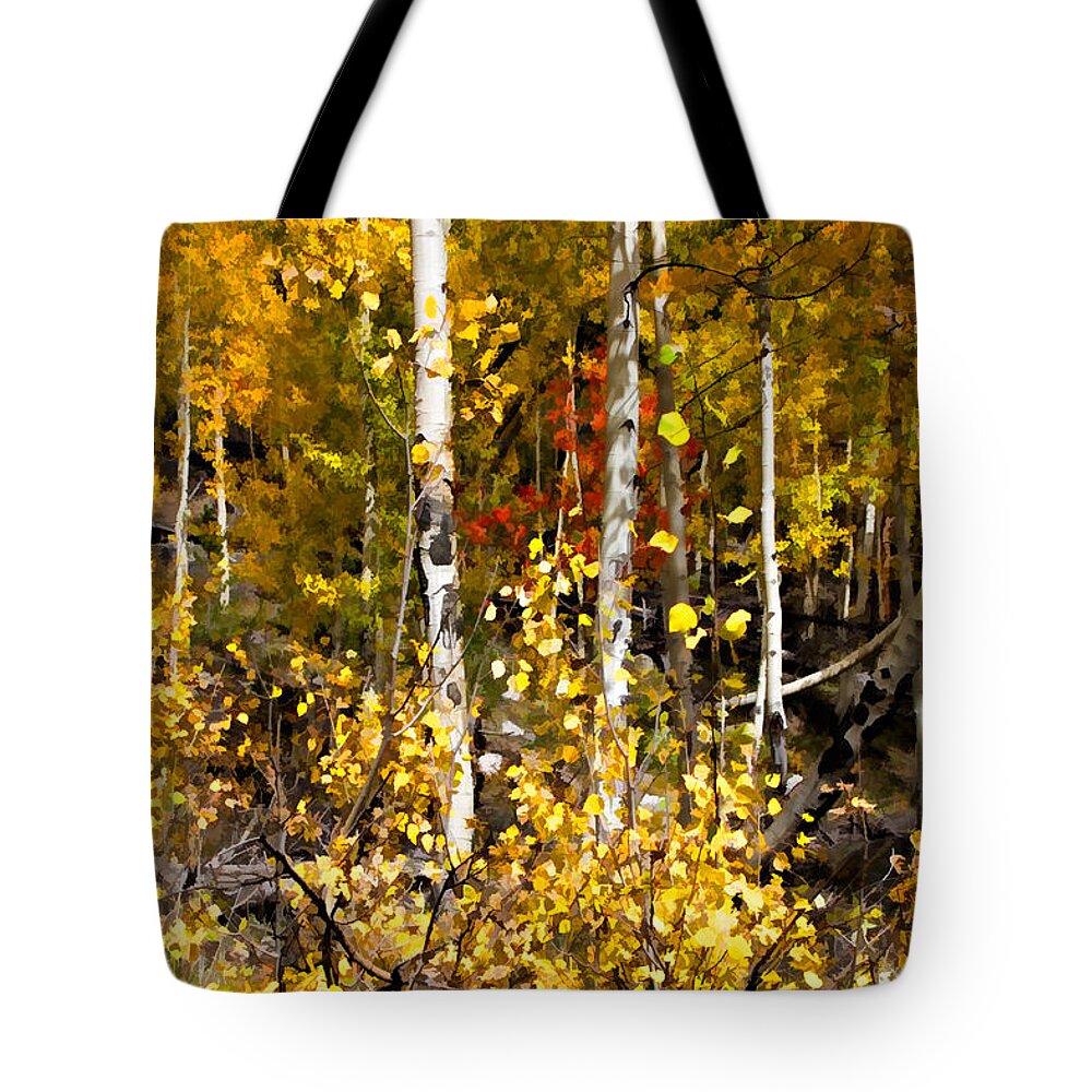 Autumn Tote Bag featuring the digital art Into Autumn by Lana Trussell